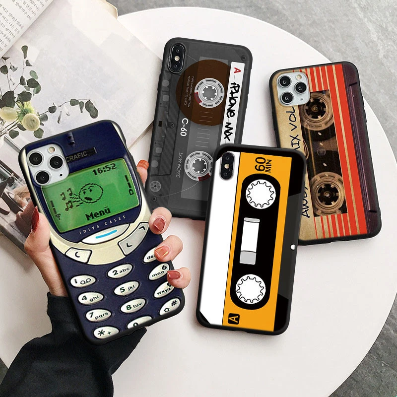 Retro Cassette Cover For Samsung Galaxy A21S A31 A40 A50 A51 A70 A71 A10 A20E A32 A52 A72 S20 FE S9 S10 S21 Plus Ultra TPU Case
