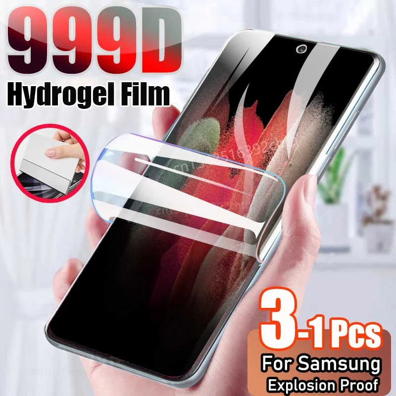 999D Hydrogel Film For Samsung Galaxy S21 Ultra S20 Plus Screen Protector S10 Plus E S9 S20FE Note 20 10 9 8 5G S 21 Not Glass