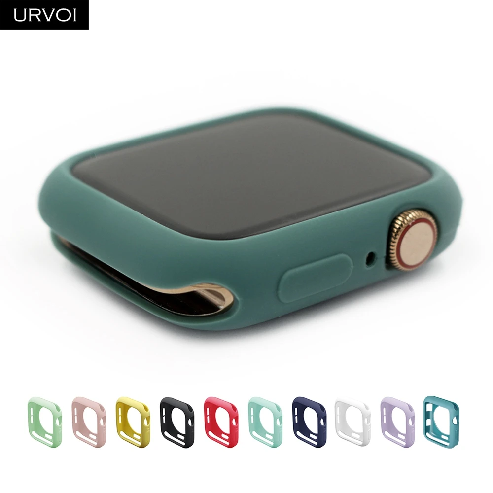 URVOI Candy TPU case for apple watch series 7 6 SE 5 4 3 2 1 colorful cover protector for iWatch 41 45 40 44mm Ultra-thin frame
