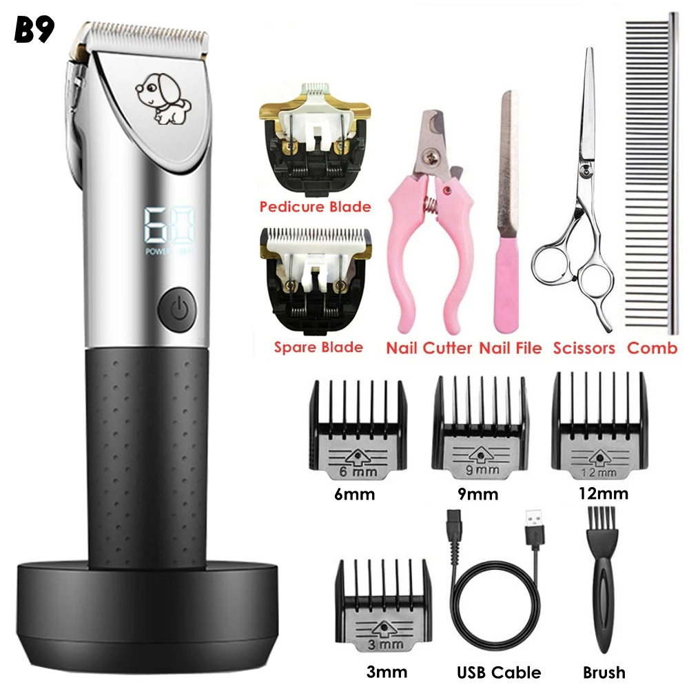 Electrical Pet Clipper Professional Grooming Kit Rechargeable Pet Cat Dog Hair Trimmer Shaver Set Animals Hair Cutting Machine