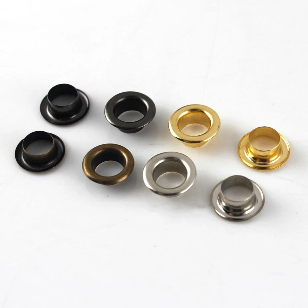 100sets 5mm Brass Eyelet with Washer 300# Leather Craft Repair Grommet Round Eye Rings For Shoes Bag Clothing Leather Belt Hat