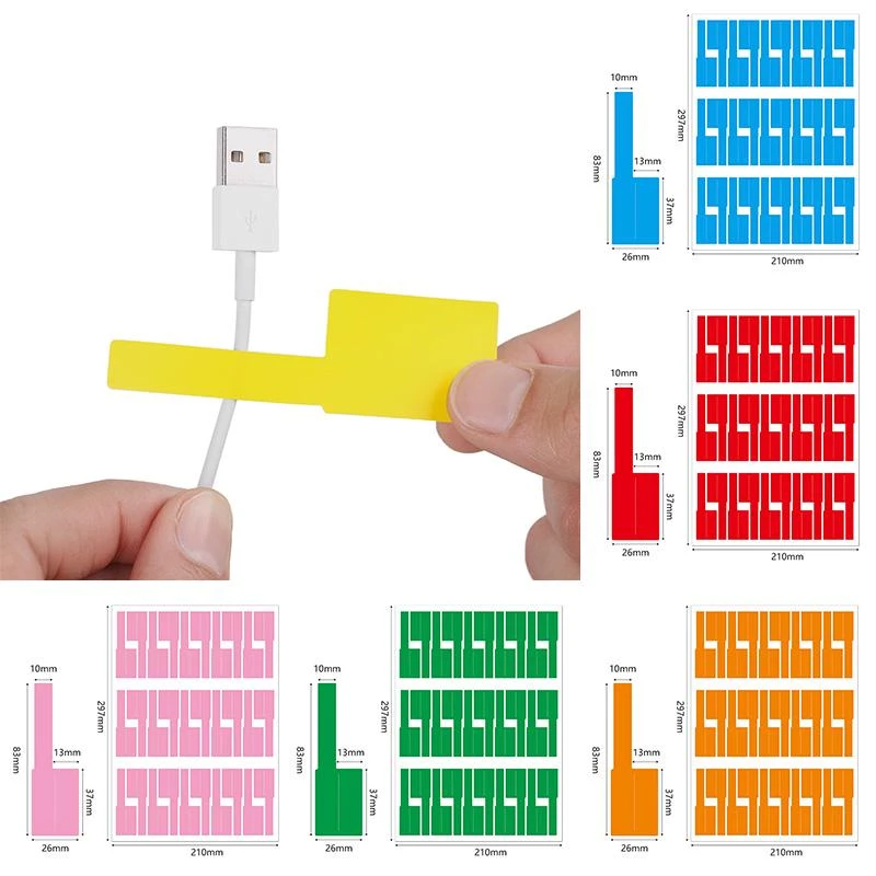 150 Pcs Cable Labels Wire Marking Network Waterproof Laser Printer Sticker Organizers A4 Self-Adhesive Label For Cable Tags