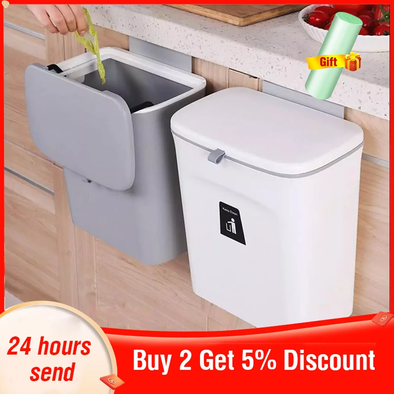 Kitchen Trash Can Kitchen Waste Bin Kitchen Garbage Cans Recycle Rubbish Bin for Kitchen Dustbin Garbage Bin Trash Bin Trashcan