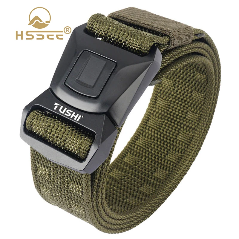 HSSEE Official Authentic Tactical Belt Rust-proof Metal Quick Release Buckle Military Army Belt 1200D Nylon Tactical Equipment