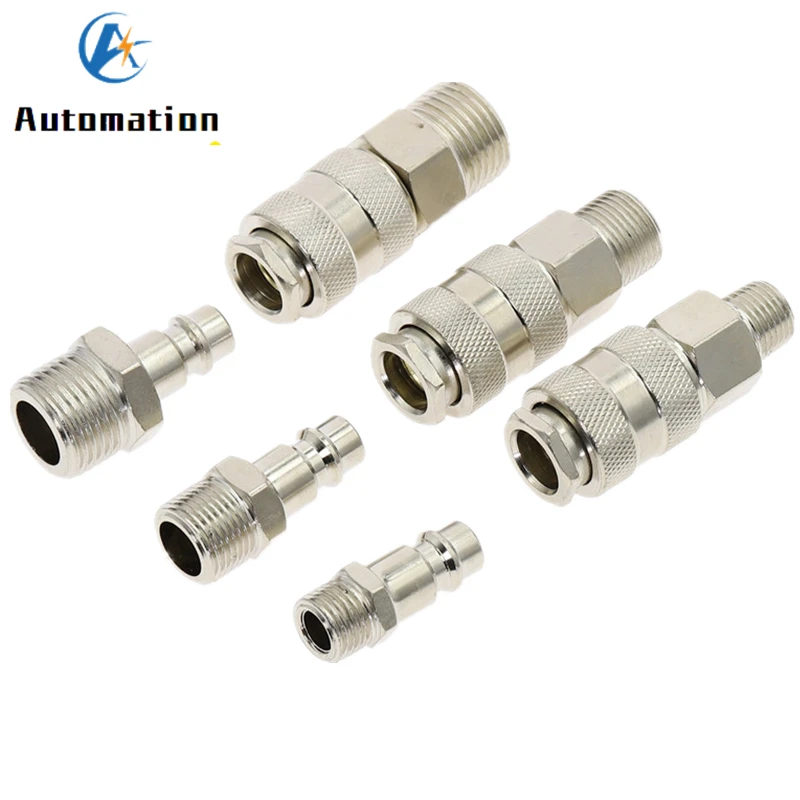 Pneumatic Fitting European Standard EU Euro Type 1/4 3/8 1/2 Male thread Quick Coupling Connector Coupler For Air Compressor