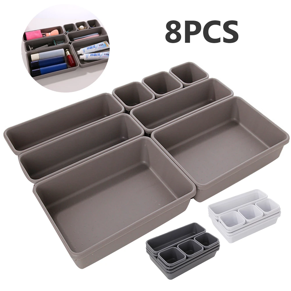 Household Drawer Organizer Kitchen Bathroom Closet Desk Box Organizer Dressing Table Jewelry Small Objects Separated Storage Box