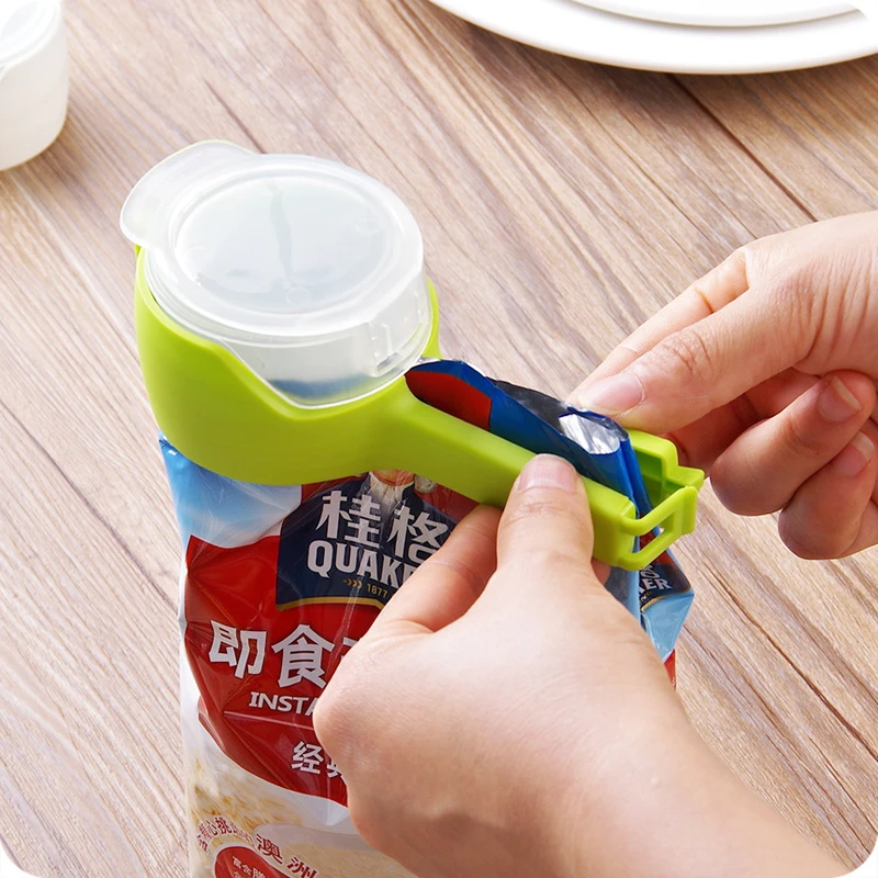 2PCS  Multifunctional Sealing Clip Food Preservation Bag Cap Kitchen Storage Preserve Sealing Bag Cap Household cocina accesorio