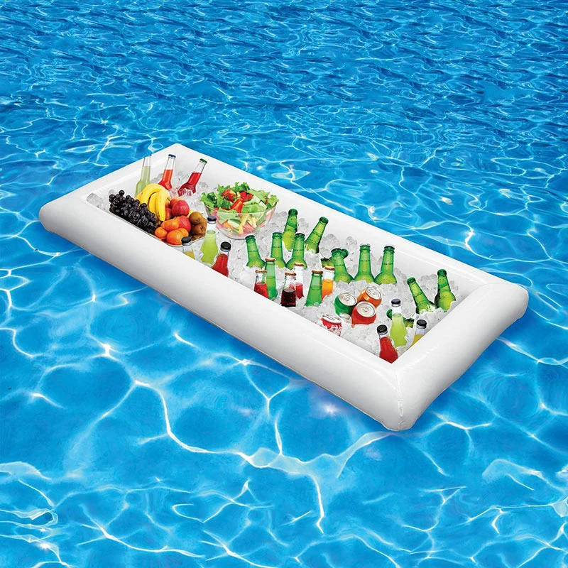 Party Inflatable Salad Bar Buffet Pool Inflatable Ice Bucket Outdoor Swimming Pool Drink Float Holder Food Supplies Toy Stand