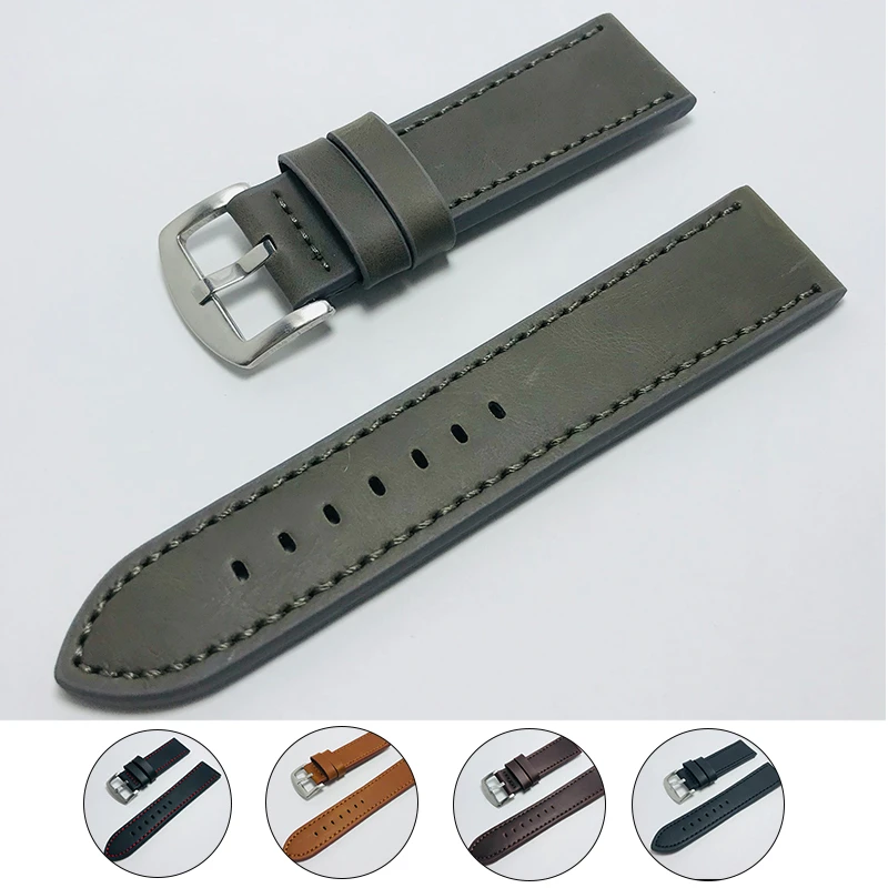 5Color Leather Watch Strap Watches band 22mm 20mm 18mm 24mm Watchbands Men Women Wristband