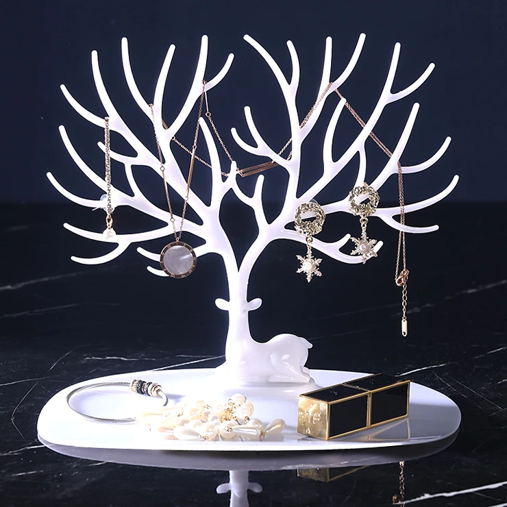 Antler Jewelry Organizer Tree Jewelry Box Creative Cosmetic Organizer Ring Rack Earrings Necklace Display Makeup Organizer