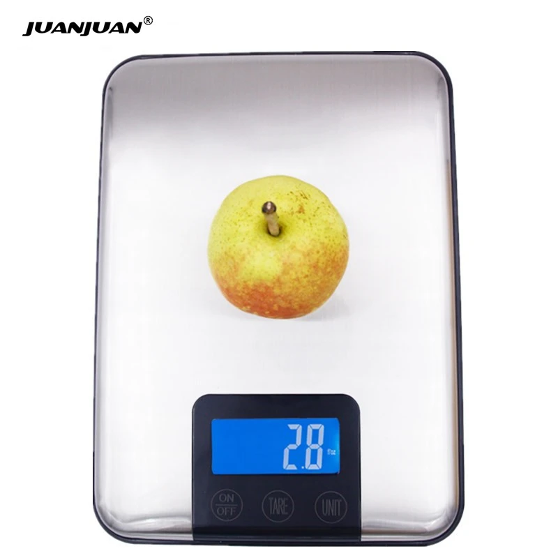 15KG 1g Digital Kitchen Scale Big Food Diet Weight Slim Stainless Steel Electronic Scales Touch Screen With Package 40% off