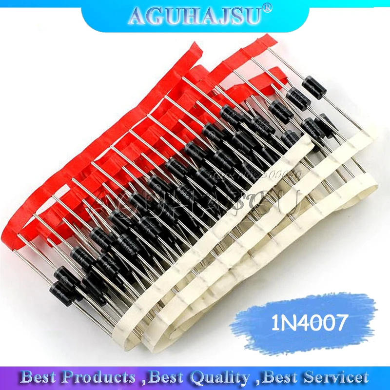 100PCS 1N4007 DO-41 4007 1A 1000V High quality Rectifier Diode IN4007   New original