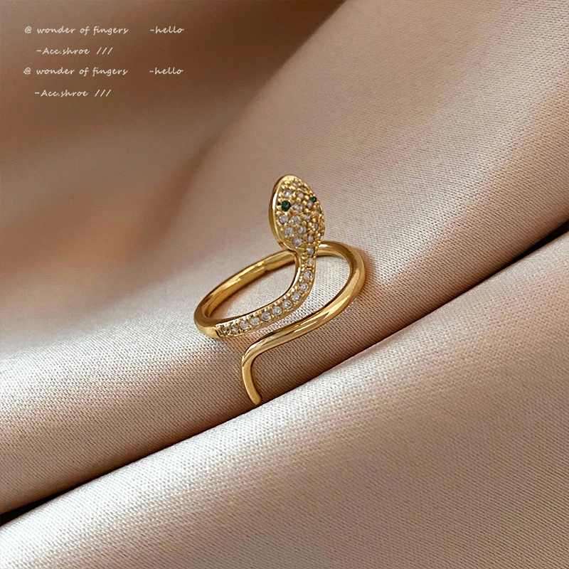 Classic Fashion Snake Gold Rings For Woman 2021 Student Girl's Sexy Finger Accessories Korean Fashion Jewelry For Unusual Gift