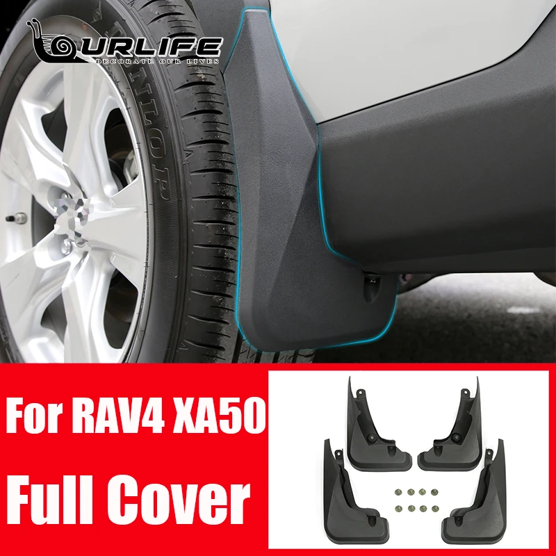 Full Cover Mud Guards for Toyota RAV4 2019 2020 2021 XA50 XA 50 Front Rear Mudflaps Splash Guards MudGuards Mud Flap 4Pcs