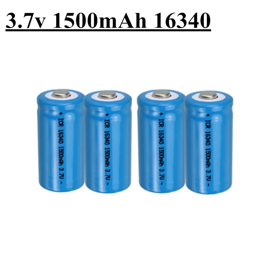 CR123A 16340 battery 3.7V 1500mAh Rechargeable Li-ion Battery for Led Flashlight CR123A Battery 1pcs to 20pcs