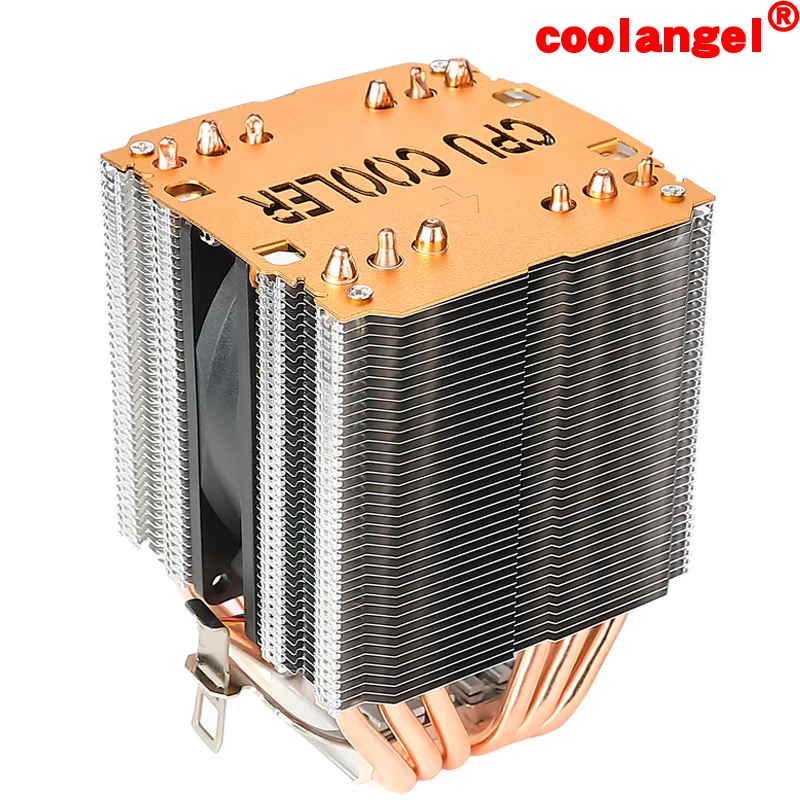 coolangel 6 Heat Pipes CPU Cooler 4 Pin PWM RGB PC quiet Intel LGA 2011 775 1200 1150 1151 1155 AMD AM3 AM4 90mm CPU Cooling Fan