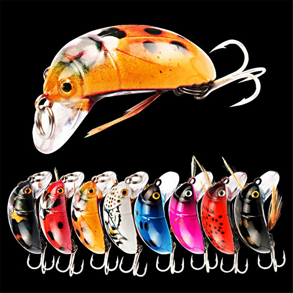 1Pc 38mm/4.1g Fishing Tackle Cicada Bait Fishing Lure Insect Bug Lure Sea Beetle Crank Floating Wobblers For Bass Carp Fishing