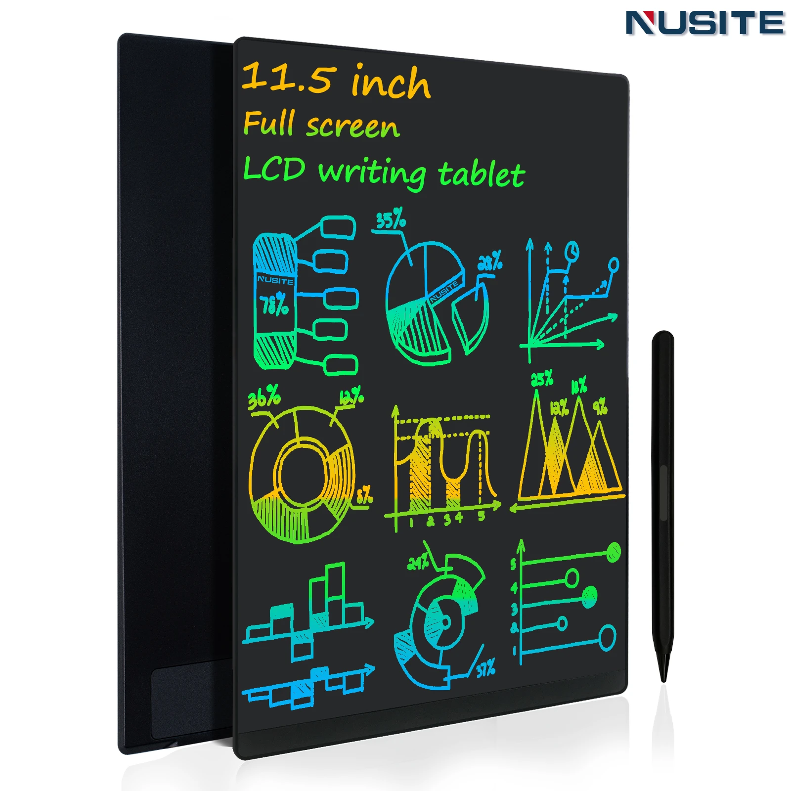 11.5 Inch Ultrathin Full Screen LCD Writing Tablet Built-in Magnets Innovative Graphic Drawing Pad Memo Boards for Work and Home