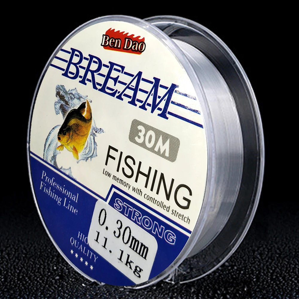 30M Bream Fishing Line Super Strong Monofilament Nylon Japan Material Saltwater Fishing-Line Low Memory Carp Line 0.08-0.30mm