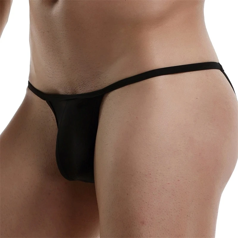 Men Sexy Bikini Thong Ultra Thin Underwear Bulge Pouch G String Jockstrap hombre Briefs Lingerie Mini T-back Underpants