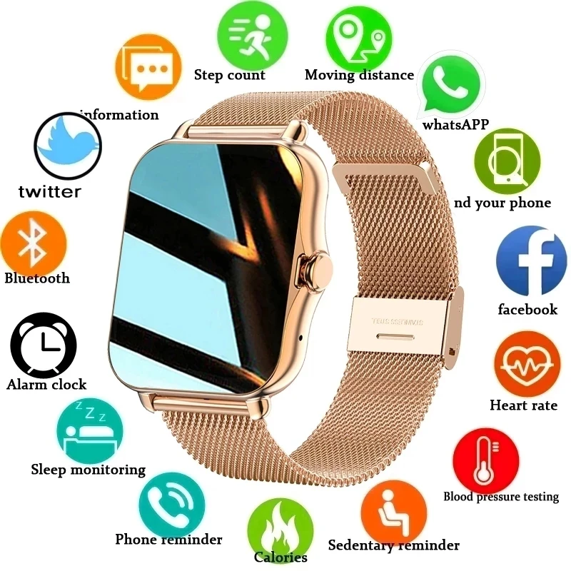 2021 Bluetooth-compatibleAnswer Call Smart Watch Women Men Full Touch Dial Call Fitness Tracker IP67 Waterproof Smartwatch women