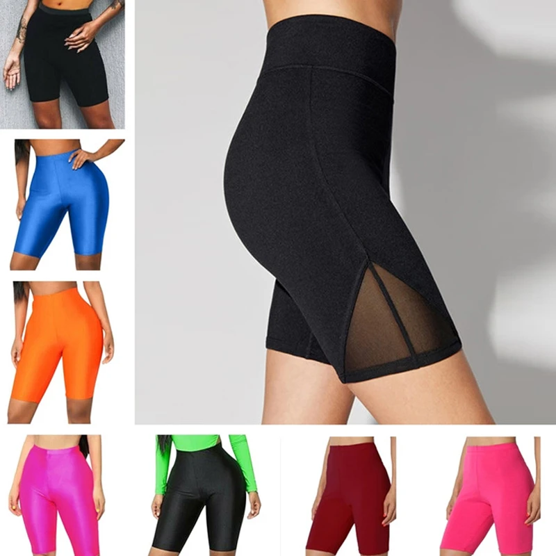 Women Summer Cycling Bike Shorts Stretch Basic Shorts Fitness Dancing Mesh Shorts female Clothing Pantalones Sweatpants Strike