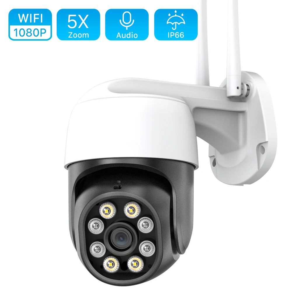 Outdoor 5MP PTZ Wifi IP Camera 1080P 4X Digital Zoom Mini Security Camera AI Human Detect Auto Tracking Surveillance camera Wifi