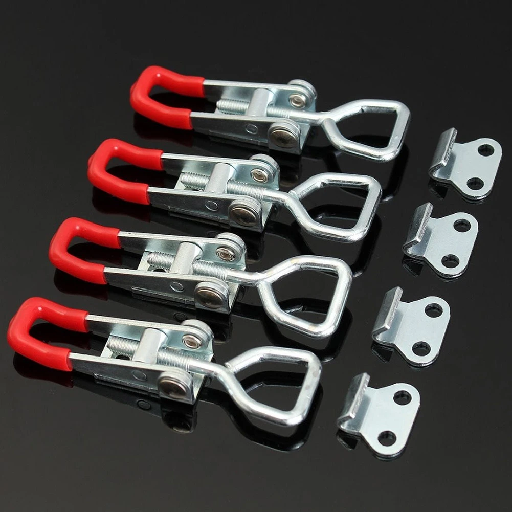 2/4/6 pcs Adjustable Toolbox Case Metal Toggle Latch Catch Clasp Quick Release Clamp Anti-Slip Push Pull Toggle Clamp Tools