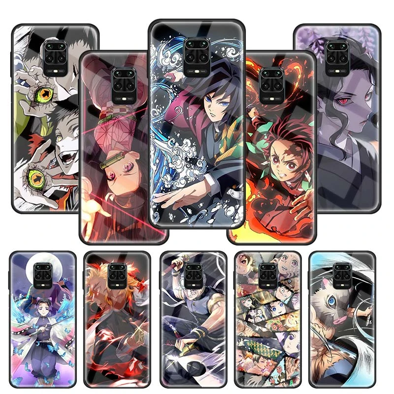 Demon Slayer Kimetsu No Yaiba Cases for Xiaomi Redmi Note 9S 9 8 8T 8A 7 9A 9C Mi A3 9T CC9 CC9E Poco X2 Pro 8Lite Glass Cover