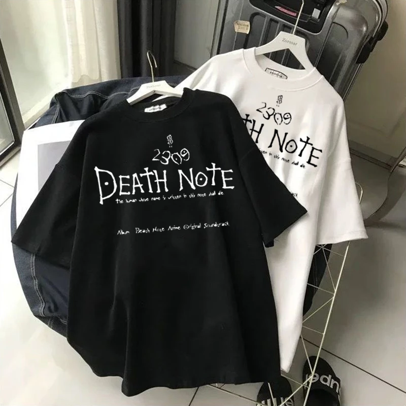 Death Note Summer Print Women's Clothing Novelty Shinigami Ryuk Short Sleeve Women T-shirt Harajuku Casual Yagami vintage top