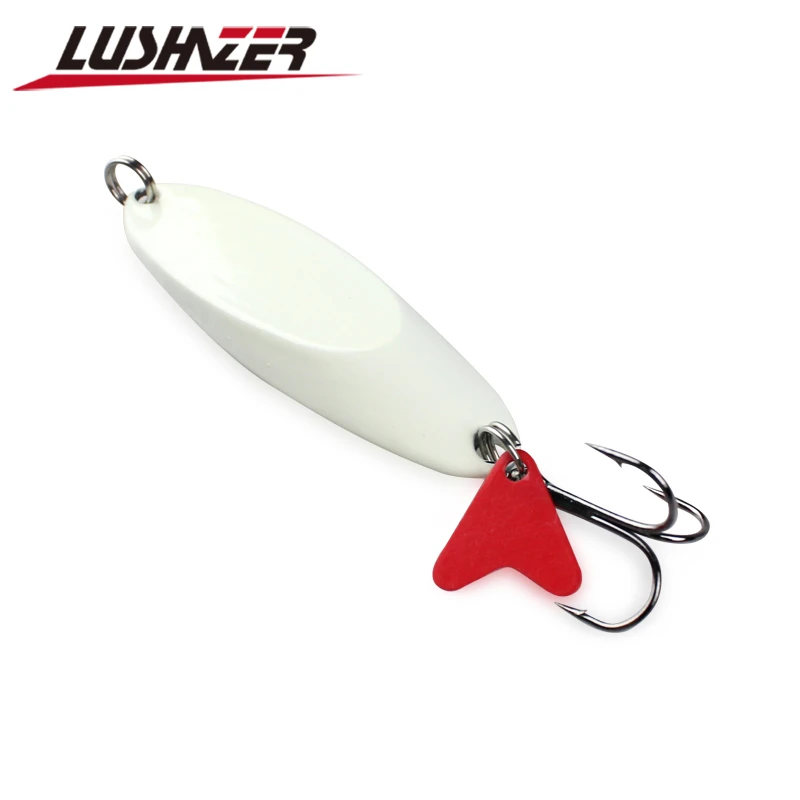 LUSHAZER fishing spoon lures nightlight 7g 10g 14g 19g 29g metal lures spinnerbait isca artificial fish wobbler fishing tackles