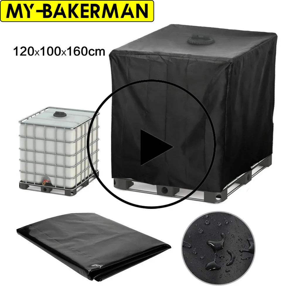 Black  Rain Water  cover for 1000 L IBC Container，water storage bucket Waterproof cover
