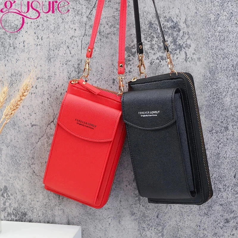 Gusure HOT Fashion Small Crossbody Bags Women Luxury PU Leather Shoulder Messenger Bag Ladies Clutch Phone Bag Purse Handbag