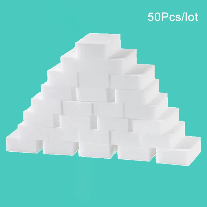 50pcs/lot Magic Sponge Multi-Functional Cleaning Eraser Melamine Sponge For Kitchen Bathroom Cleaning Accessories 100*60*20mm