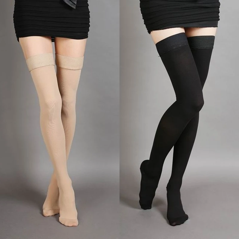 Hot-sale Varicose Veins Stockings Thigh High 25-30 mmHg Medical Compression Closed Toe  FS99