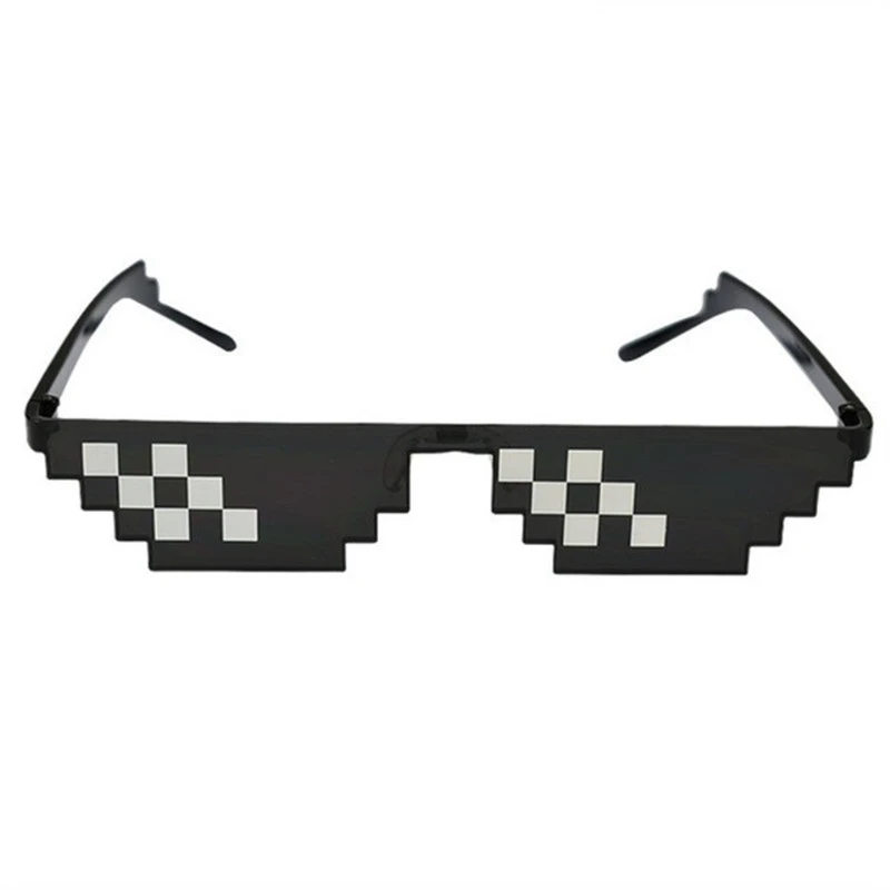 8 Bit Thug Life Sunglasses Pixelated Men Women Brand Party Eyeglasses Mosaic UV400 Vintage Eyewear Unisex Gift Toy Glasses