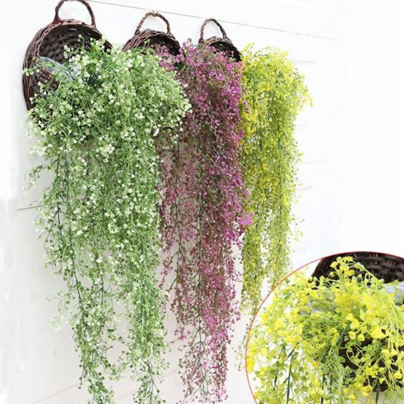 Party Wedding Artificial Flower Hanging Ivy Garland Plants Vine Fake Foliage Floral Wisteria Home Decor