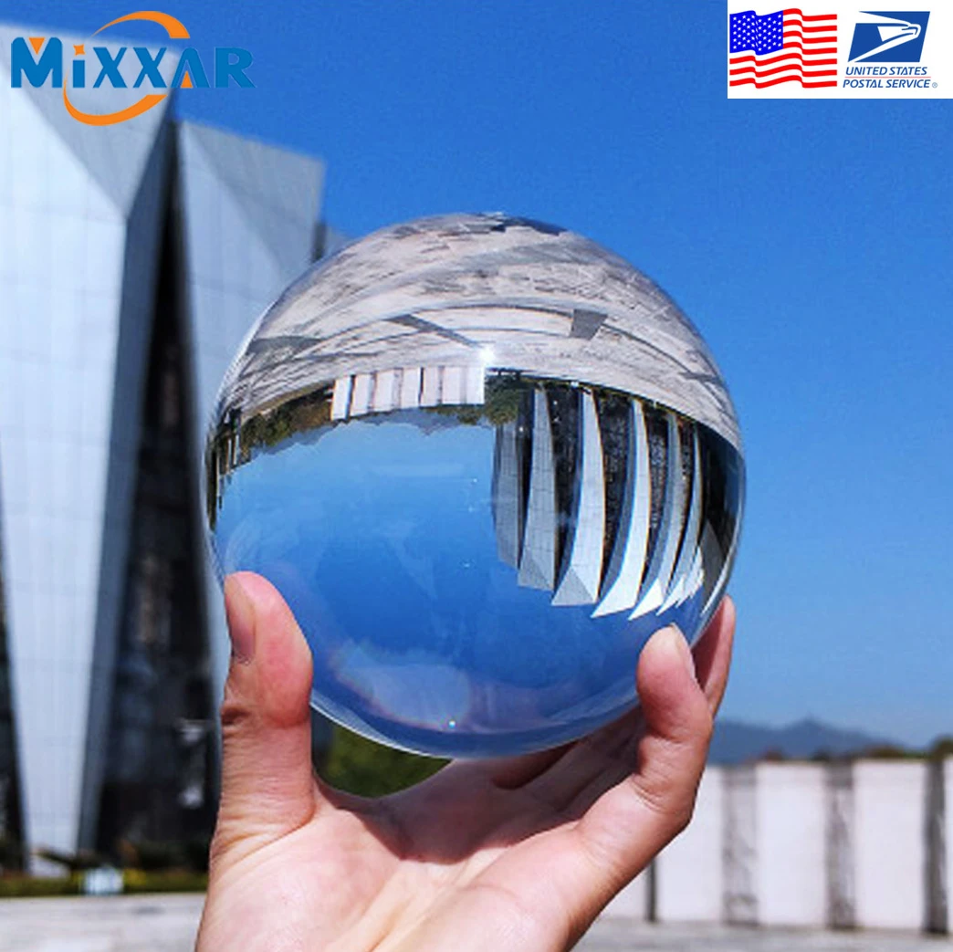 ZK30 Dropshipping Clear Lens Globe Crystal Glass Ball Stand for Sphere Photography Decoration Home Decorative Balls