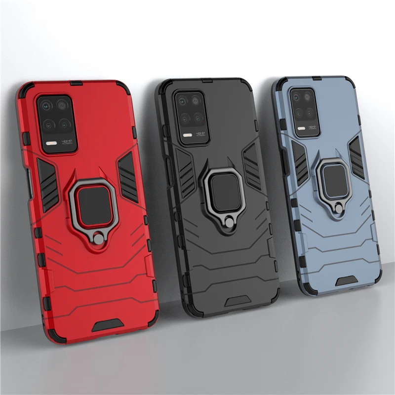 For Realme Narzo 30 5G Case Armor Finger Ring Bracket Bumper Hard Cover For Realme Narzo 30 5G Case For OPPO Realme Narzo 30 5G