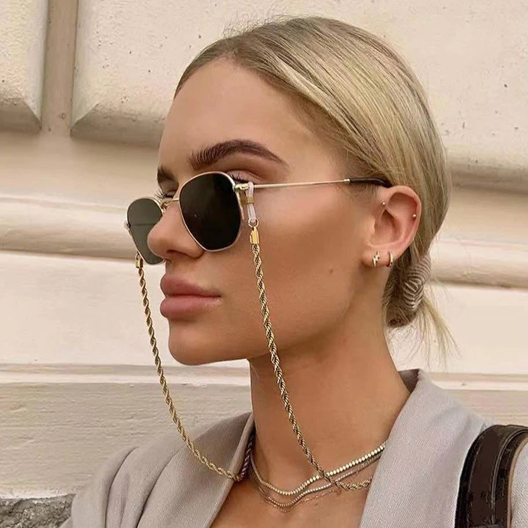 Fashion Reading Glasses Chain for Women Metal Sunglasses Cords Eyeglass Lanyard Hold Straps  Eyewear Retainer