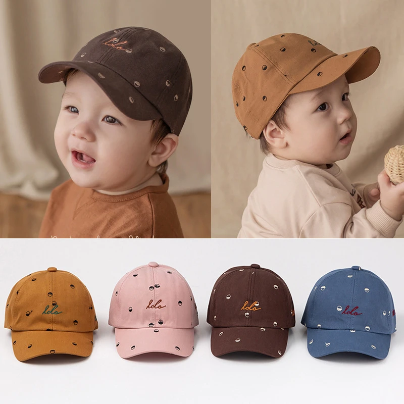Cute Letter printing Baby Hat Soft Cotton Kids Boy Adjustable Baseball Caps Boys Girls Hats Children Snapback Hip-Hop Sun Hat