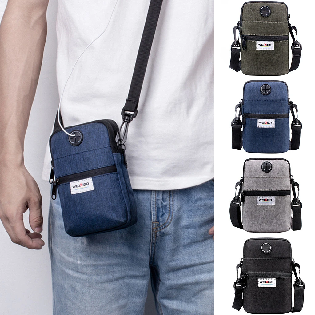 Man Bag High Quality Men Diagonal Mini Shoulder Multi-Function Mobile Phone Bag Outdoor Sports Bag