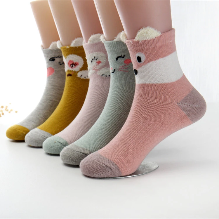 5pairs/lot 2021 New Spring Baby Socks 1-12 Years Baby Cotton Socks Thick Socks Children Cotton Socks