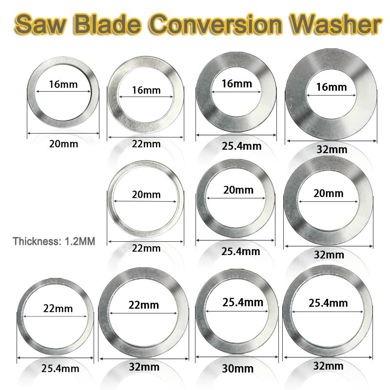 16/20/22/25.4/30/32MM Circular Saw Blade Reducting Rings Conversion Ring Cutting Disc Woodworking Tools Cutting Washer