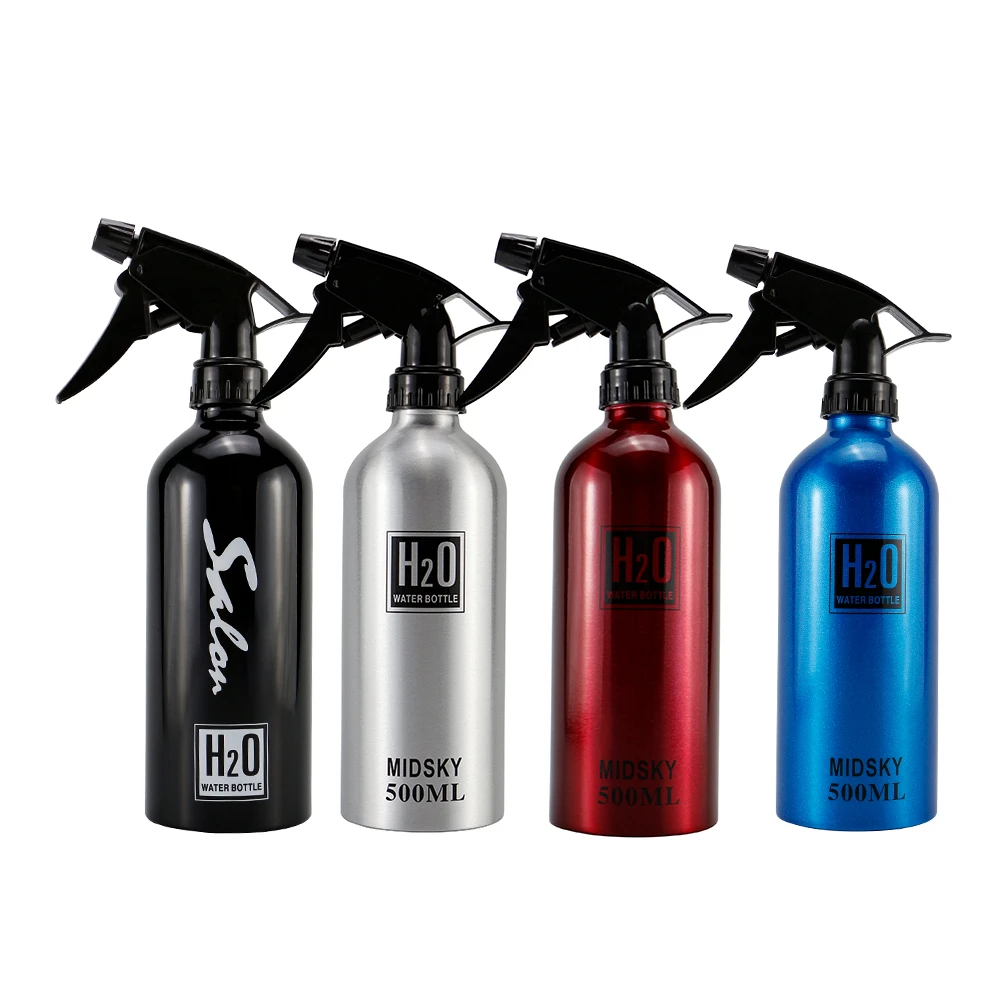 500ML hairdressing spray bottle, empty refillable salon bottle, hair tools, water spray, aluminum spray bottle