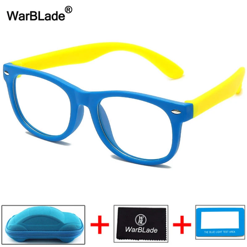 WarBLade Kids Anti Blue Light Blocking Glasses Children Optical Frame Eyeglasses Boys Girls Computer Transparent Eyewears UV400