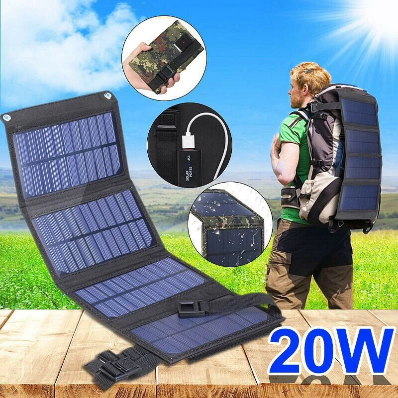 USB Foldable Solar Panel portable Flexible Small Waterproof 5V Folding Solar Panels Cells For mobile hone Battery Charger