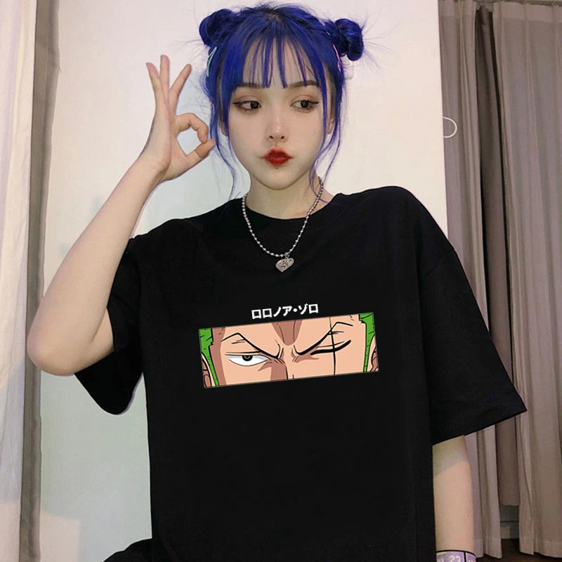 Kawaii Japanese Anime One Piece  T Shirt Women Funny Cartoon Summer Tops T-shirt Harajuku Graphic Tees Unisex Tshirt Female