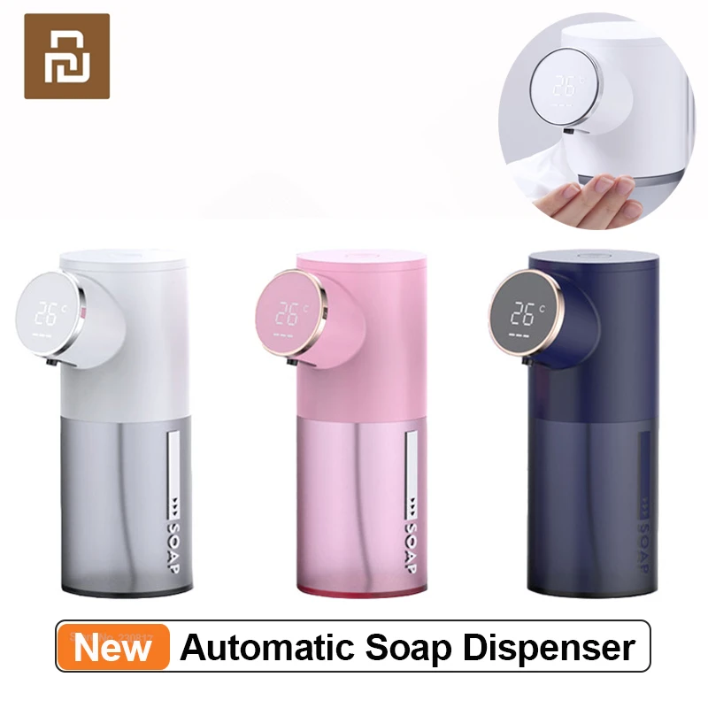Portable Automatic Soap Dispenser 320ml Foam Hand Washer USB Rechargeable Temperature LED Digital Display Foam Hand Sanitizer