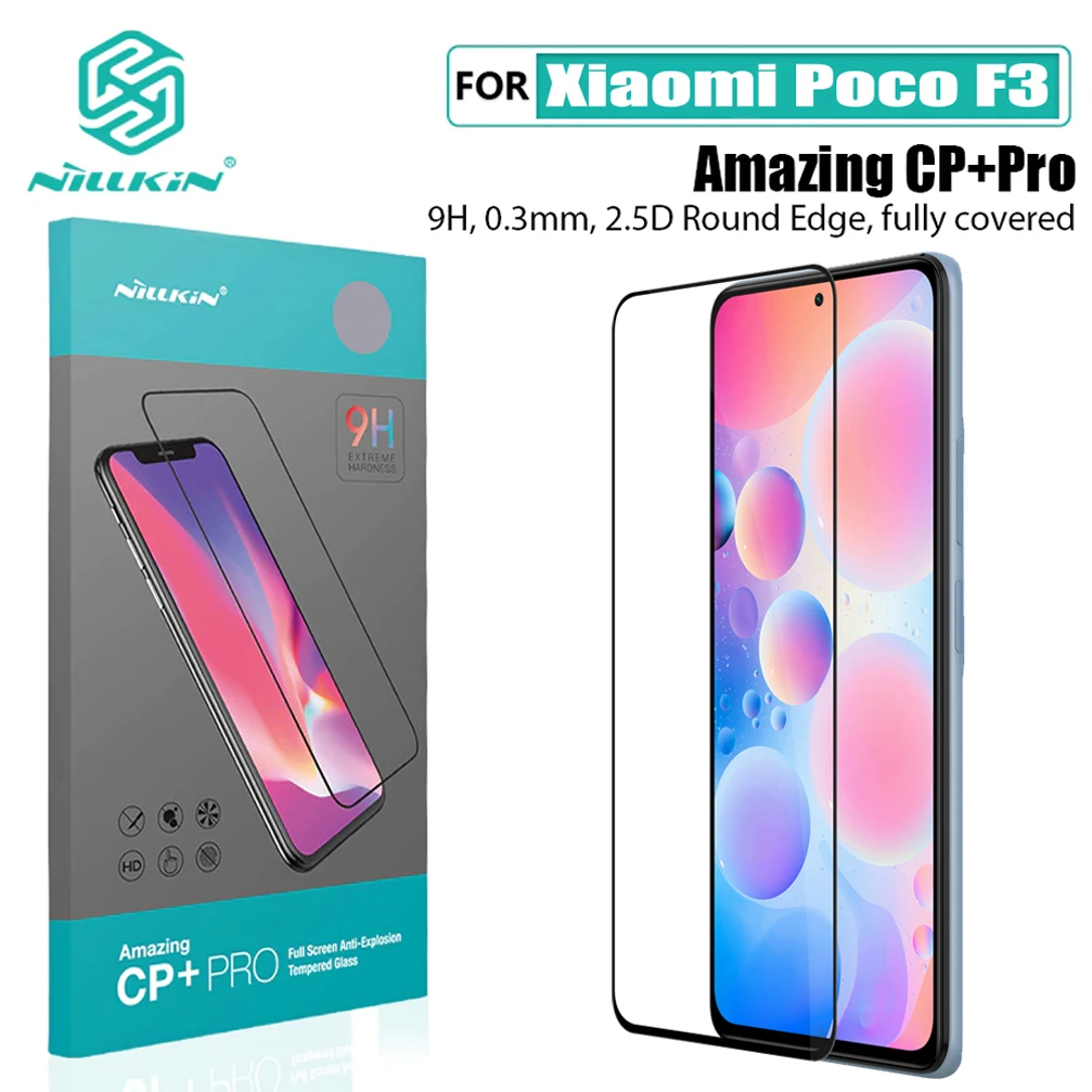 For Xiaomi Poco F3 Screen Protector Nillkin CP+Pro H /H+Pro Tempered Glass Phone Film For Xiaomi Redmi K40 Anti-Explosion Glass